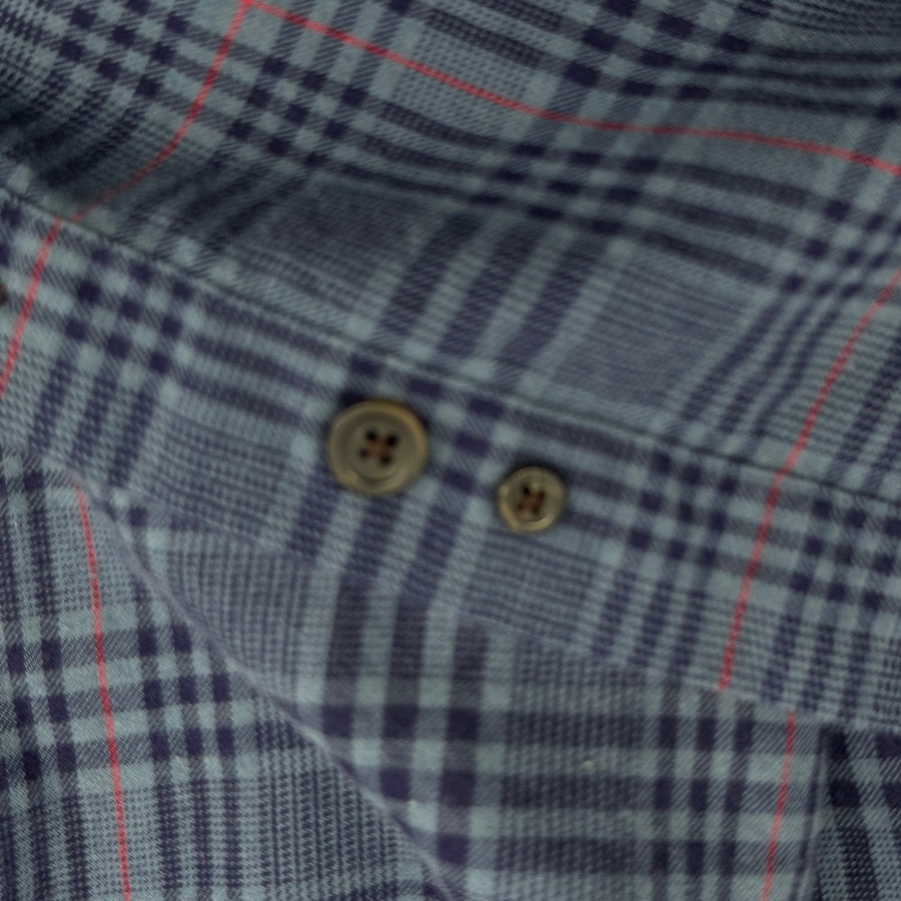 Orvis Button Down Shirt Mens XXL Blue Plaid Long Sleeve Cotton and Merino - Picture 12 of 12